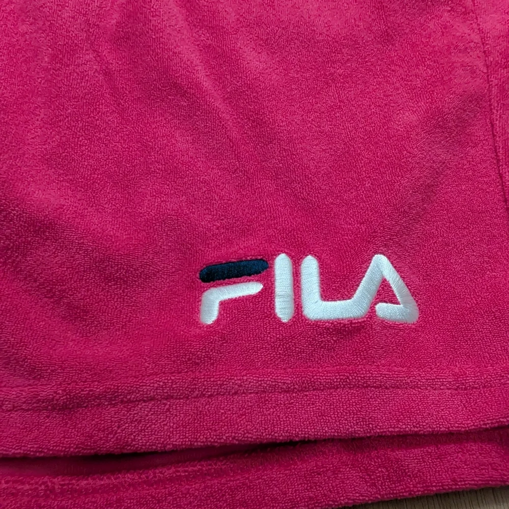 XL NWT FILA Analu Terry Polo & Kalili Shorts Towel Cloth Pink Blue Yellow